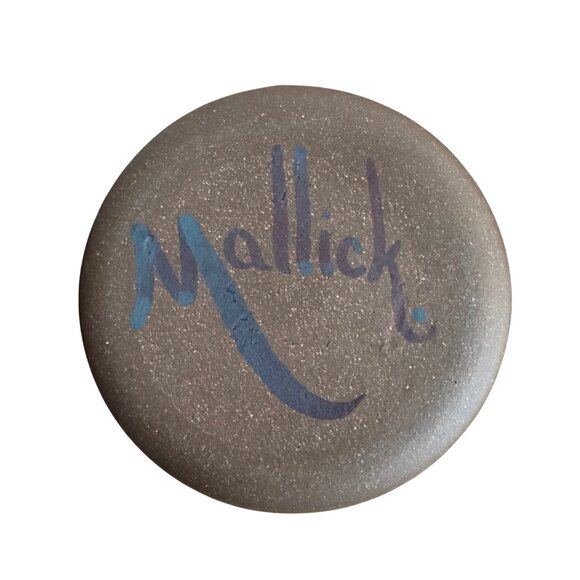 Joan Mallick Signed Two-toned Blue Pottery Bowl Drip Glaze Fluted Rim 4" X 2.25" - Picture 3 of 4